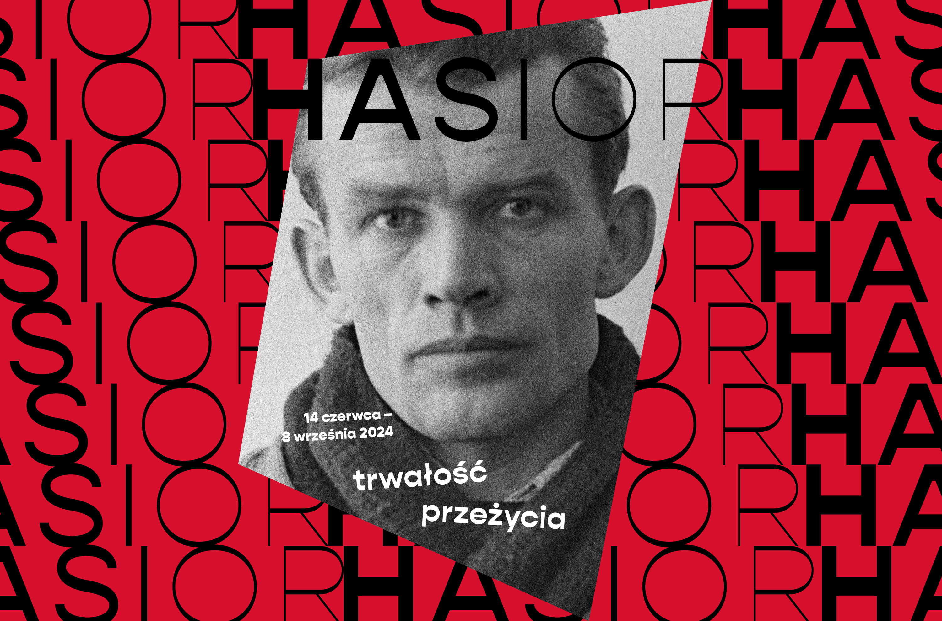 Plakat wystawy "Hasior. Trwałość przeżycia"