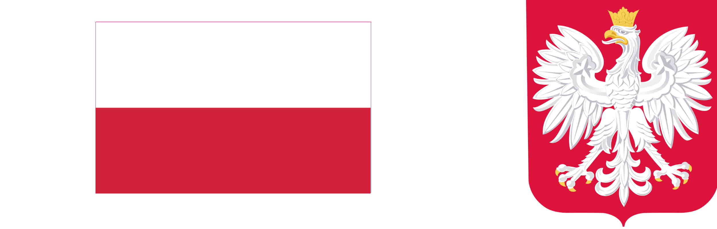 Flaga i godło Rzeczypospolitej Polskiej