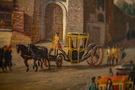 Zbliżenie na fragment obrazu na wystawie