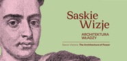 Grafika promocyjna wystawy oparta na rycinie przedstawiającej Augusta II Mocnego w czasach młodości. 